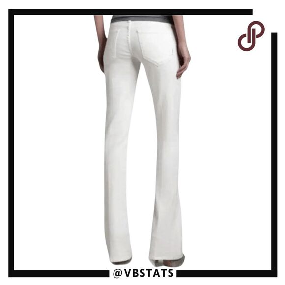 Mother Women's Denim Sleeping Beauty Runaway Flare Jeans Cream Size 27 NWOT - Picture 2 of 12